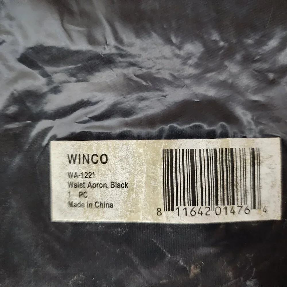 Winwear Black Cotton Poly Three Pocket WA-1221 Professional Waist Apron OSFM